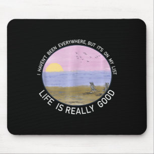Tapis De Souris Vie Vraiment Bon Été Plage Vacances Graphique