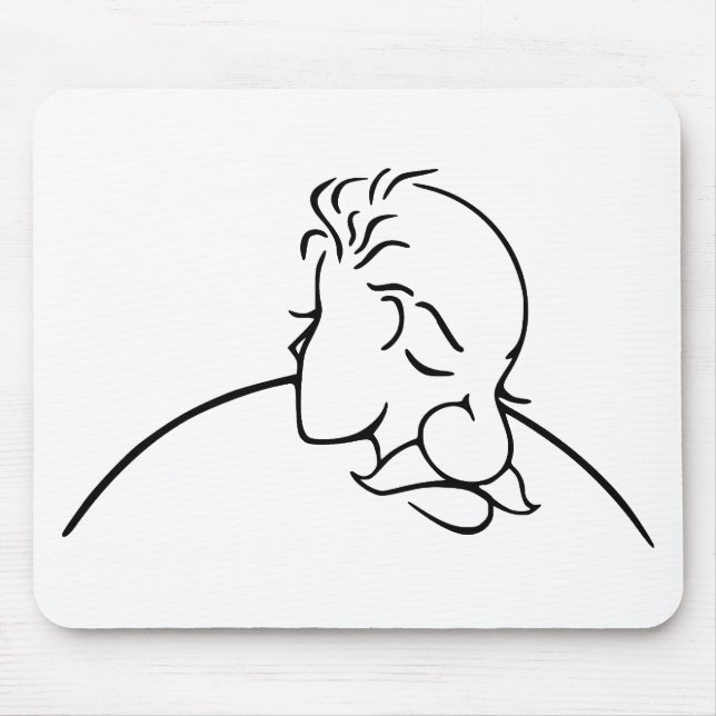 Tapis De Souris Vieil homme ou jeune Madame illusion optique (Devant)