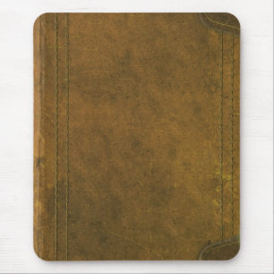 Tapis De Souris vieille couverture de livre en cuir