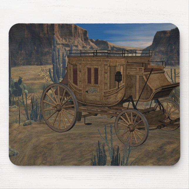 Tapis De Souris Vieille diligence occidentale sauvage Mousepad (Devant)