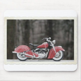 Tapis De Souris Vieille photo de moto de couleur