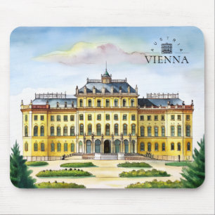 Tapis De Souris Vienne Autriche Aquarelle Ville Mémoire de Voyage