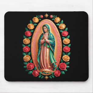 Tapis De Souris Vierge de Guadalupe Sainte Marie chrétienne religi