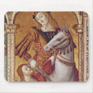 Tapis De Souris Vierge et enfant avec des solides solubles.