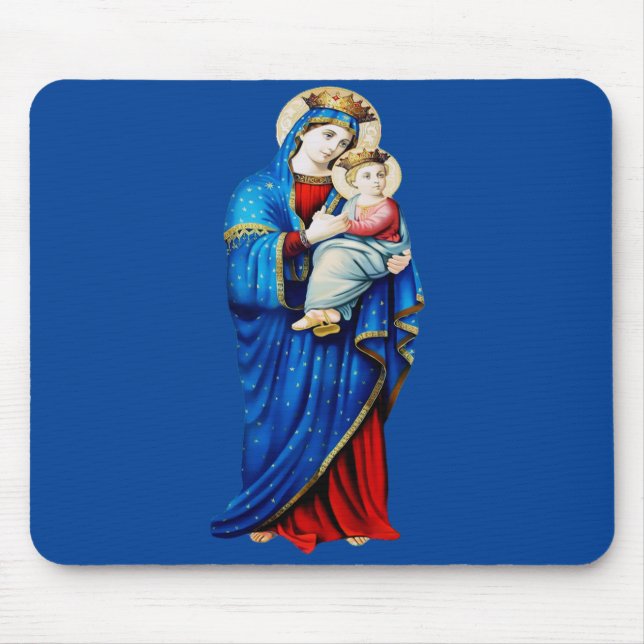 Tapis De Souris Vierge Marie avec Bébé Jésus (Devant)
