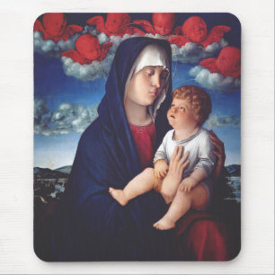 Tapis De Souris Vierge Marie et Enfant Art Religieux Classique