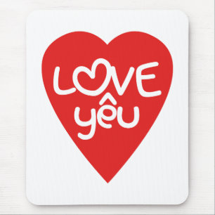 Tapis De Souris Vietnamien Valentine ♥ Love Yêu ♥ Asian Wordplay
