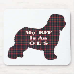 Tapis De Souris Vieux anglais Sheepdog BFF cadeaux
