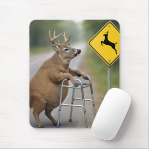 Tapis De Souris Vieux Buck penché sur un marcheur