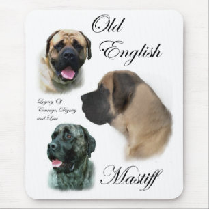 Tapis De Souris Vieux cadeaux anglais de mastiff