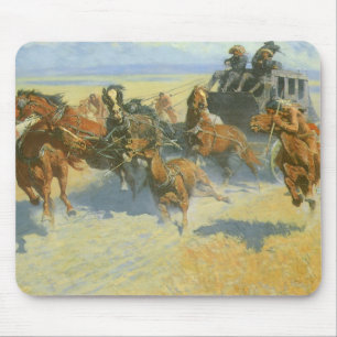Tapis De Souris Vieux Cowboy, Downing le Nigh Leader, Remington