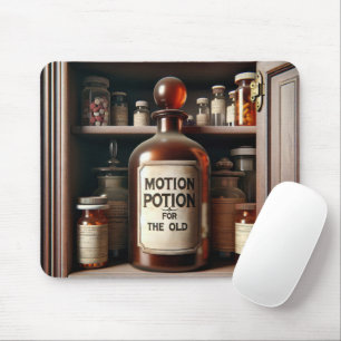 Tapis De Souris Vieux flacon de potion dans un cabinet médical