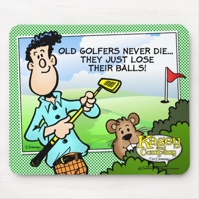 Tapis De Souris Vieux Golfeur (Devant)