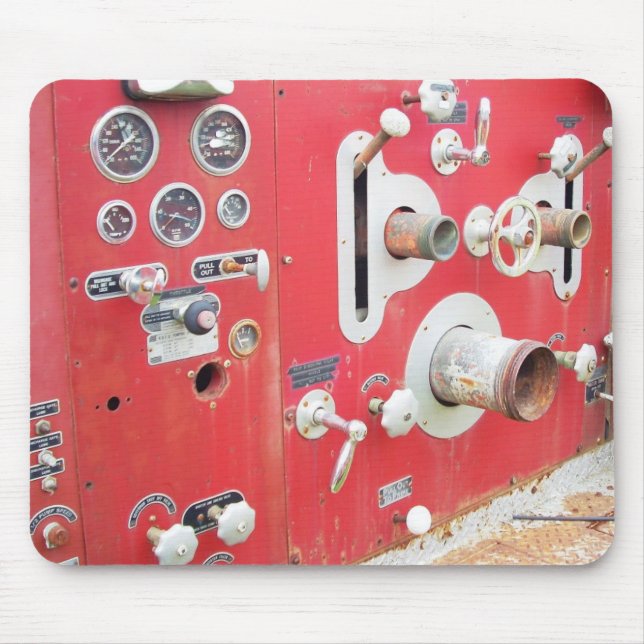 Tapis De Souris Vieux instruments de camion de pompiers (Devant)