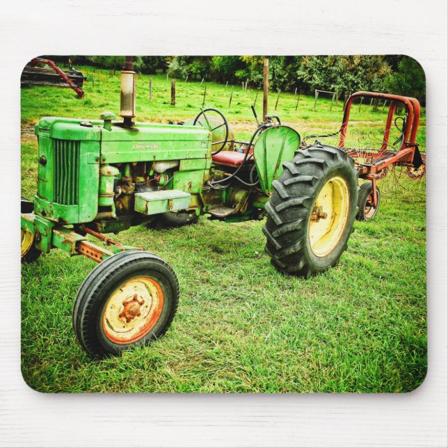 Tapis De Souris Vieux mousepad vert de tracteur (Devant)