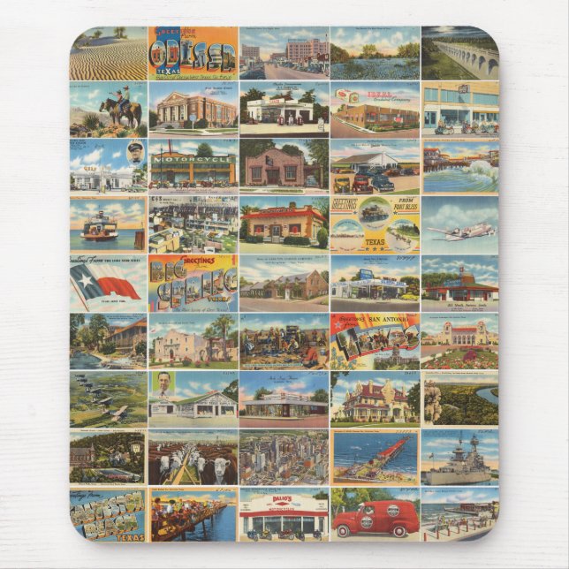 Tapis De Souris Vieux Texas Cartes postales Mousepad (Devant)