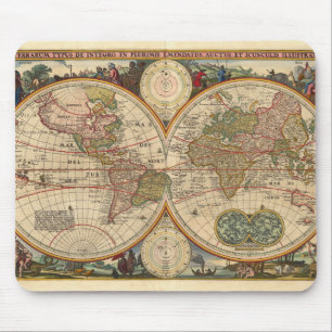 Tapis De Souris Vieux World Map by Nicolaas