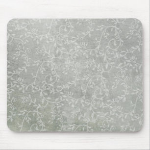 Tapis De Souris Vignes feuillues subtiles et argentées