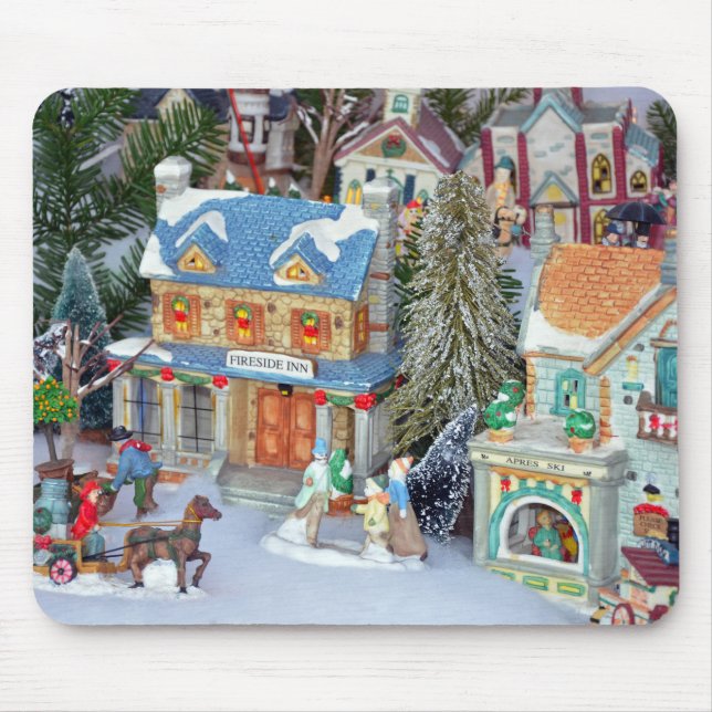 Tapis De Souris Village de Noël miniature (Devant)
