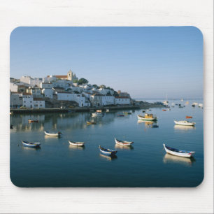 Tapis De Souris Village de pêcheurs de Ferragudo, Algarve, Portuga