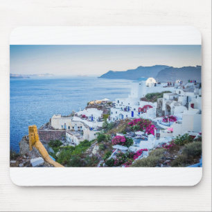 Tapis De Souris Village d'Oia Santorin Grèce
