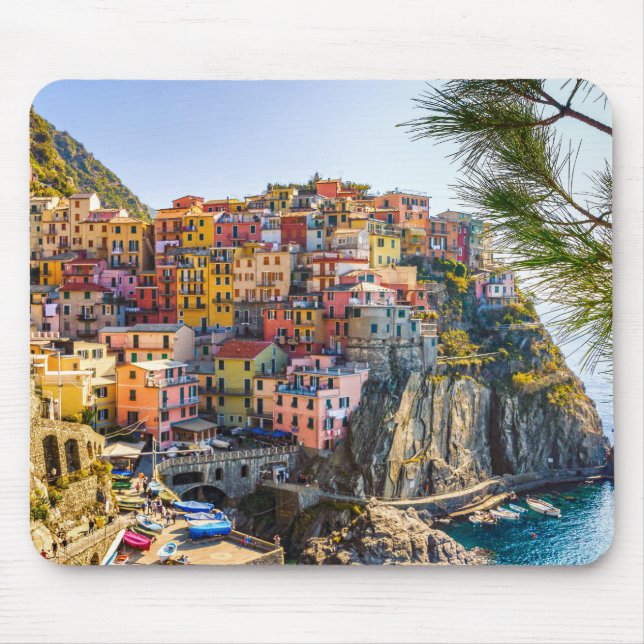 Tapis De Souris Village pittoresque, Cinque Terre, Ligurie, Italie (Devant)