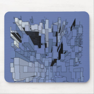 Tapis De Souris Ville bleu violet