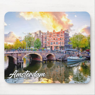 Tapis De Souris Ville D'Amsterdam, Pays-Bas