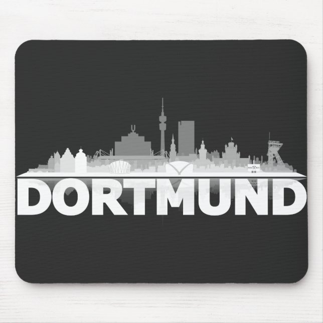 Tapis De Souris Ville de Dortmund Skyline (Devant)