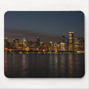 Tapis De Souris Ville de nuit de Chicago