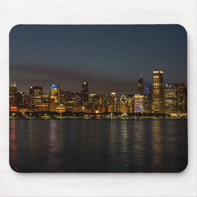 Tapis De Souris Ville de nuit de Chicago (Devant)