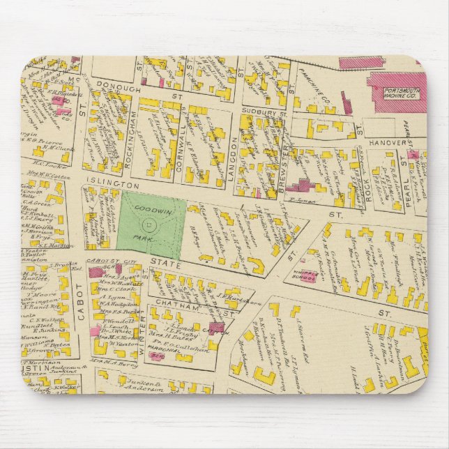 Tapis De Souris Ville de Portsmouth (Devant)