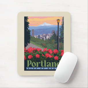 Tapis De Souris Ville de Rose   Portland, Oregon