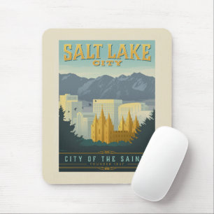 Tapis De Souris Ville des Saints Salt Lake City, Utah