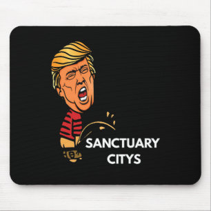 Tapis De Souris Ville sanctuaire opposant à l'application patrioti