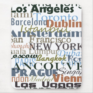 Tapis De Souris Villes autour du monde
