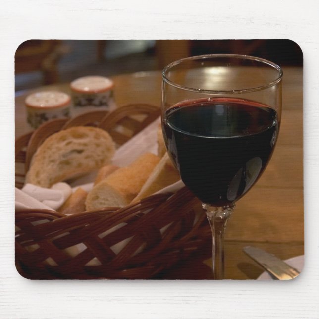 Tapis De Souris Vin rouge dans un restaurant italien (Devant)