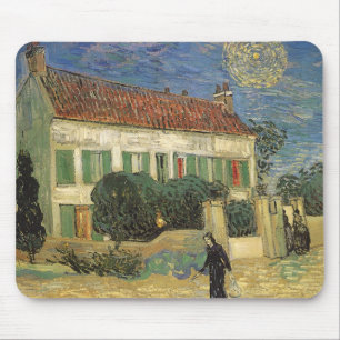 Tapis De Souris Vincent van Gogh - La Maison blanche la nuit
