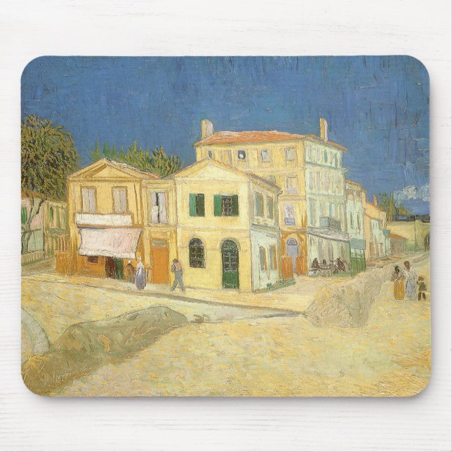 Tapis De Souris Vincent van Gogh - La Maison Jaune (La Rue) (Devant)