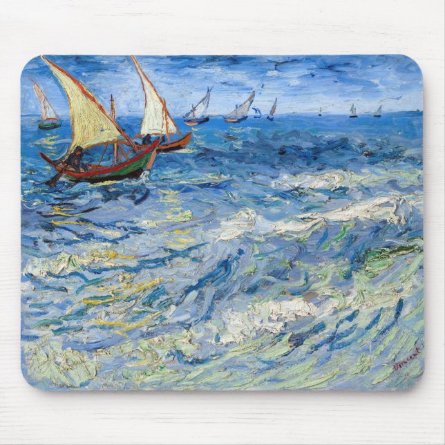 Tapis De Souris Vincent van Gogh - La mer aux Saintes-Maries (Devant)