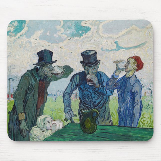Tapis De Souris Vincent van Gogh - Les buveurs, après Daumier (Devant)