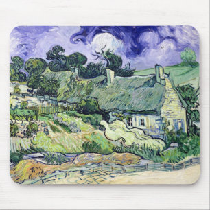 Tapis De Souris Vincent van Gogh   Maisons de chaume à Cordeville