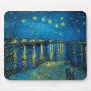 Tapis De Souris Vincent Van Gogh Nuit étoilée sur le Rhône