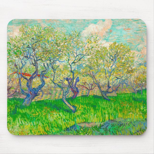 Tapis De Souris Vincent van Gogh Orchard à Blossom (Devant)