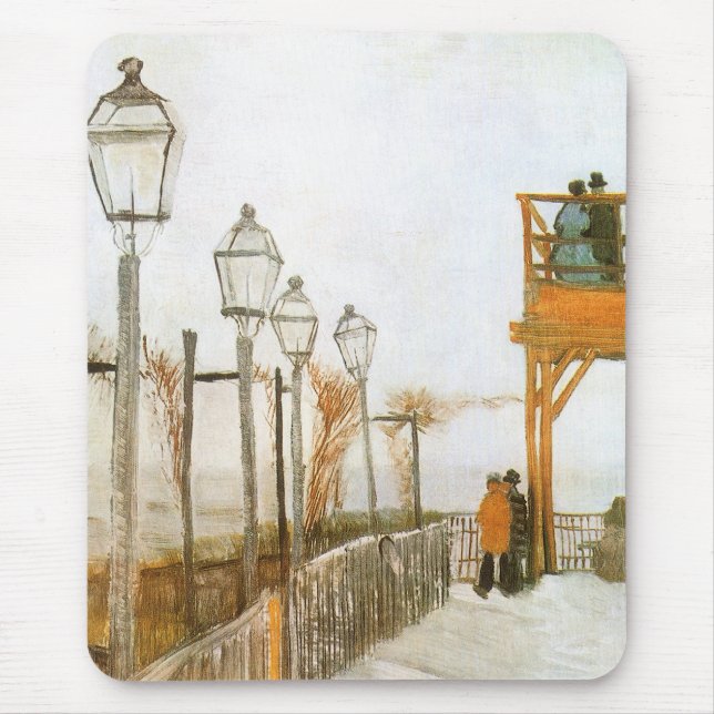 Tapis De Souris Vincent van Gogh - Terrasse et pont d'observation (Devant)