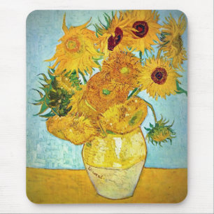 Tapis De Souris Vincent van Gogh - vase avec 12 tournesols
