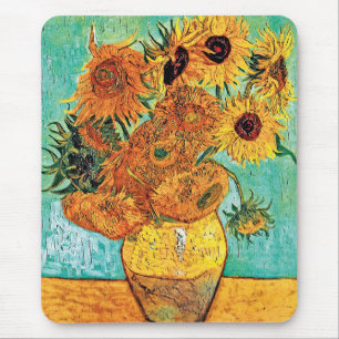 Tapis De Souris Vincent Van Gogh - Vase avec douze tournesols