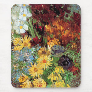 Tapis De Souris Vincent Van Gogh - Vase avec marguerites et anémon
