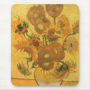 Tapis De Souris Vincent van Gogh - Vase avec quinze tournesols