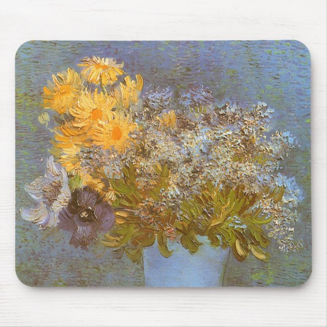 Tapis De Souris Vincent van Gogh Vase de Lilacs, Daisées, Anémones (Devant)